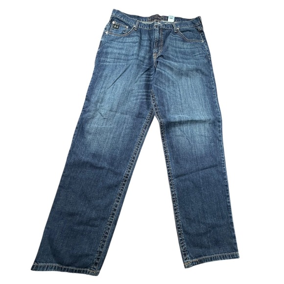 Cinch Black Label 2.0 Relaxed Straight Jeans Dark Wash Mens 40x34 Western - Picture 3 of 10